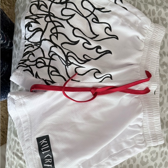 Kill Crew Other - Kill Crew White and Black Women's Athletic Shorts
